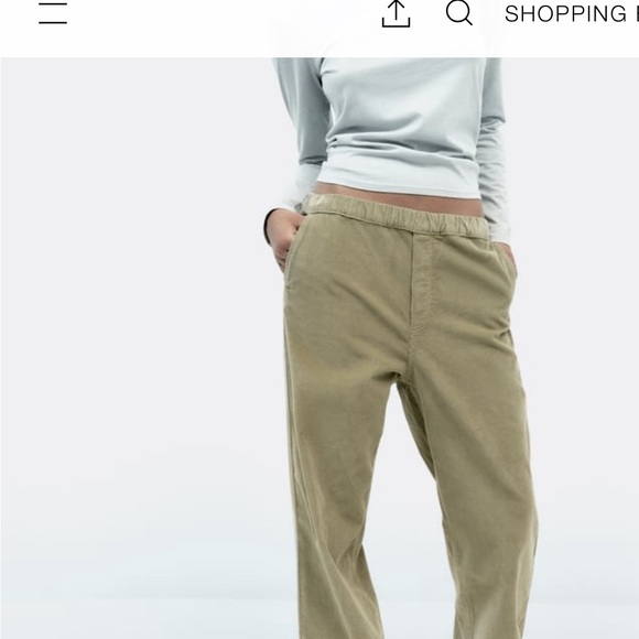 zara corduroy  wide leg pants - Picture 2 of 6